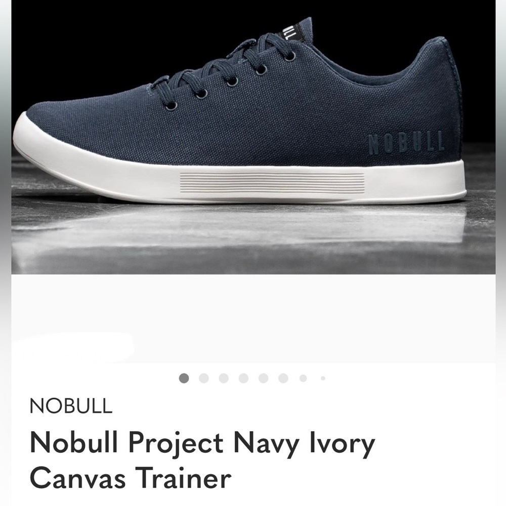 No Bull Project Navy Ivory Canvas Trainer